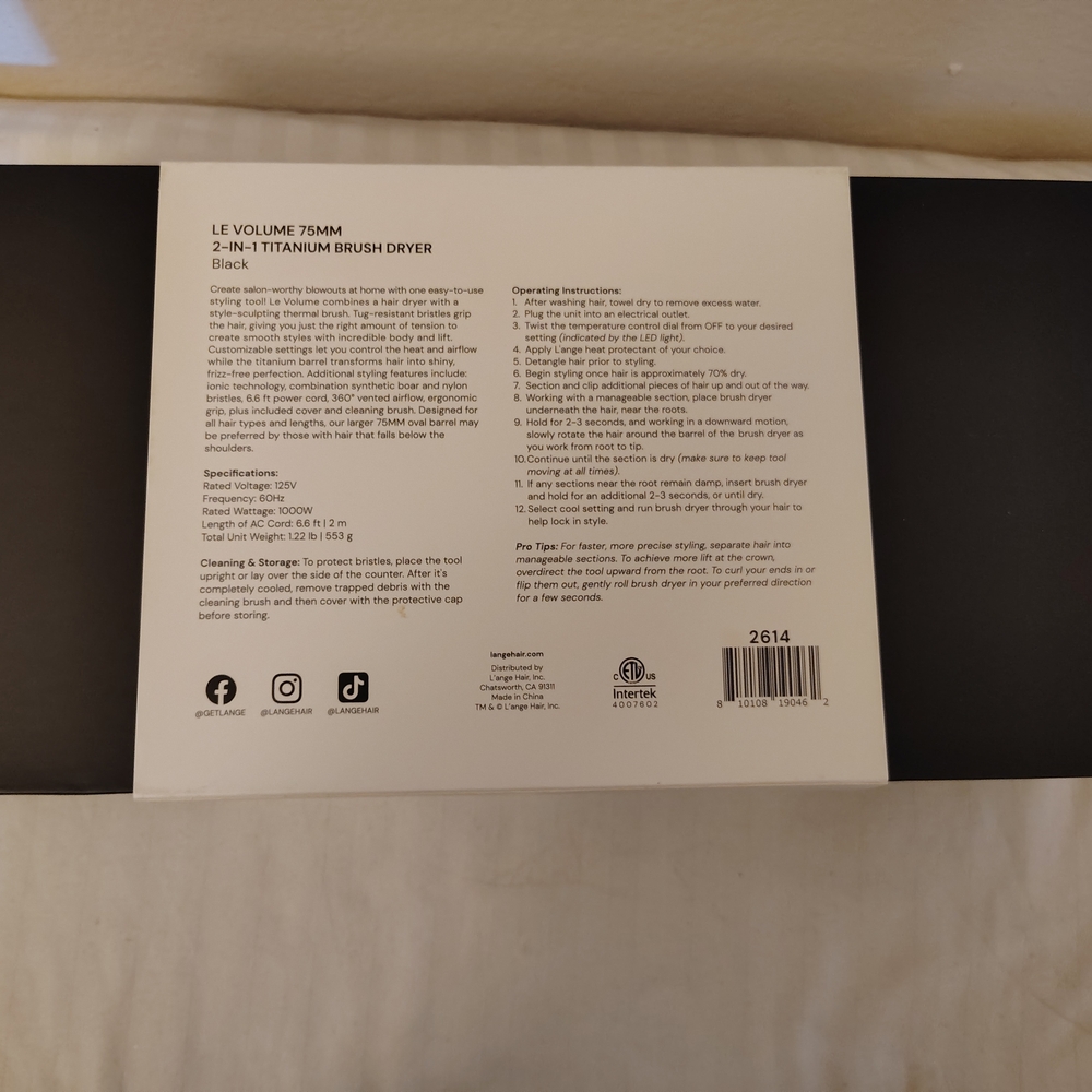 Lange Le Volume 75MM 2-in-1 Titanium Brush Dryer - Black and Copper - Picture 5 of 5